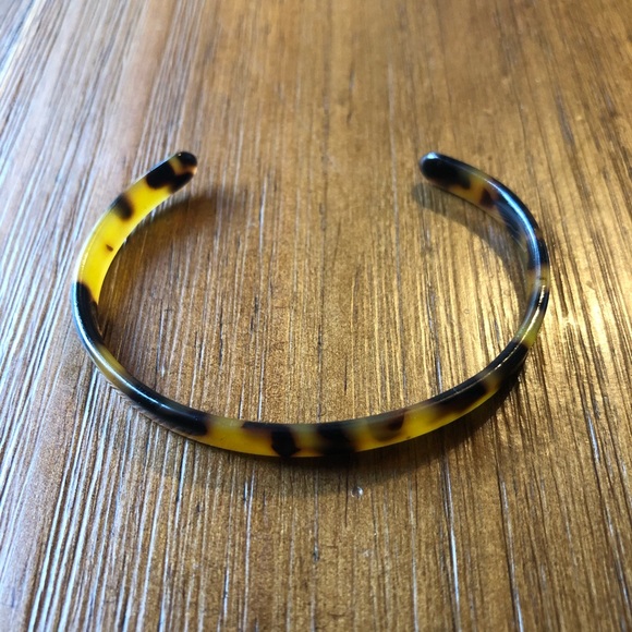 Tortoise Acetate Cuff Bangle Brown Leopard - Picture 2 of 5